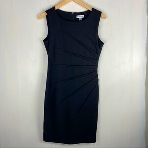 Calvin Klein Sleeveless Tank Top Fitted Cocktail Career Mini Dress Black Size 4